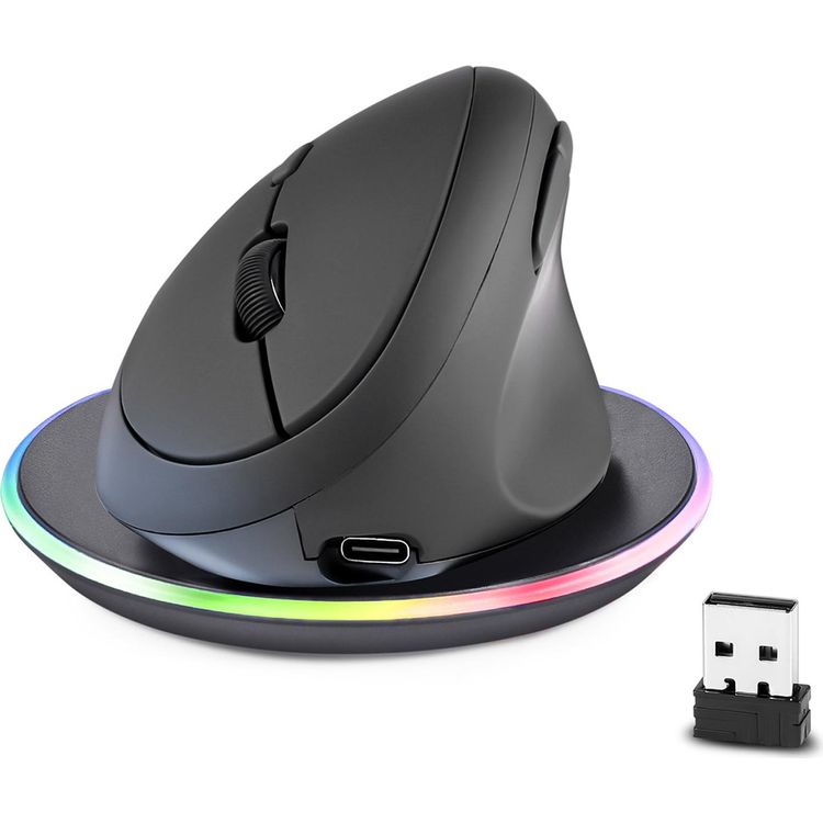 Tootefoto - Perixx PERIMICE-719RX, kabellose wiederaufladbare vertikale Maus, Rechtsh nder (PERIMICE-719 RX)