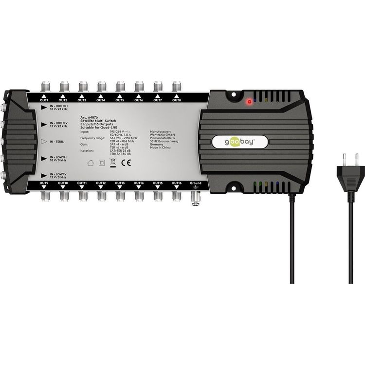 Tootefoto - Goobay Sat-Multischalter 5 Eing nge/16 Ausg nge (64876)