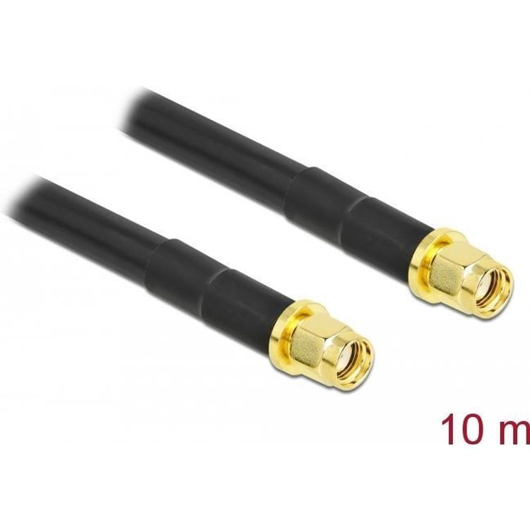 Tootefoto - DeLOCK 90456 koaksiaalkaabel LMR300 10 m RP-SMA Must