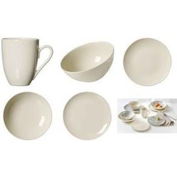 Tootefoto - Ritzenhoff & Breker Dessertteller CECINA CREME, 205 mm aus Steinzeug, sp lmaschinenfest, mit Farbglasur, - 6 St ck (424850)