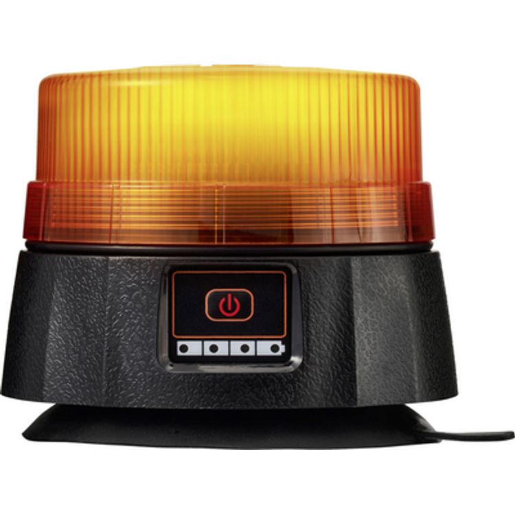 Tootefoto - Voltcraft VC-17200360 Warnblinkleuchte 5?V?DC Magnetfu /Saugnapf USB-Stromversorgung 6 Blitzmodi IP65 Orange