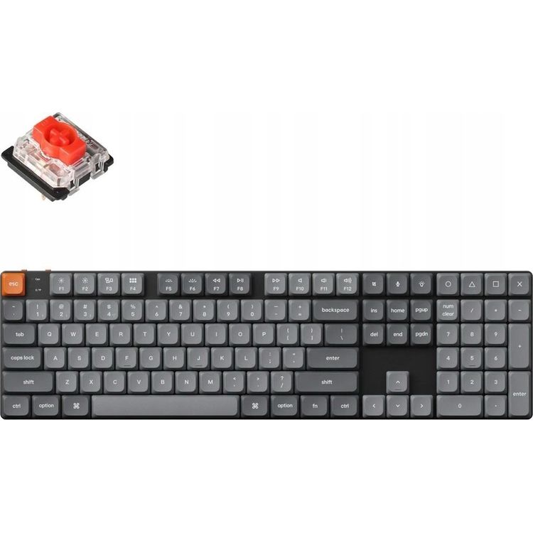 Tootefoto - Keychron K5 Max Full Size Red Switch Black