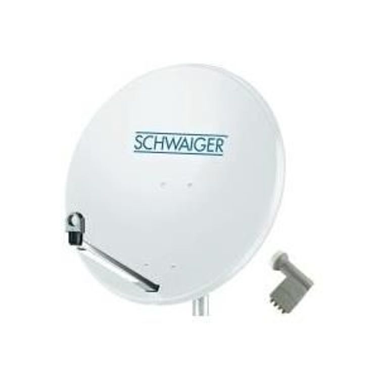 Tootefoto - SCHWAIGER SAT system 80 cm 4 participants Quad-LNB (with switch) light gray