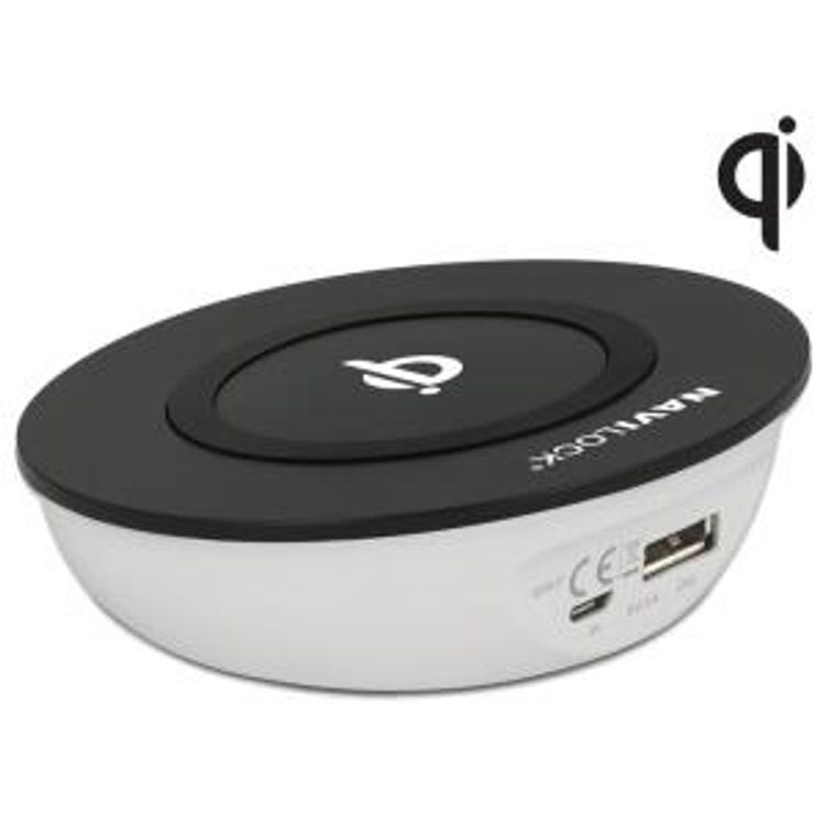 Tootefoto - Navilock Mobile Qi kabellose Ladestation Kompatible Qi-f hige Ger te: iPhone 8, 8 Plus, X Google Nexus 4, Nexus 5, Nexus 6, Nexus 7 (2013), LG Optimus G Pro, Nokia Lumia 735, 830,