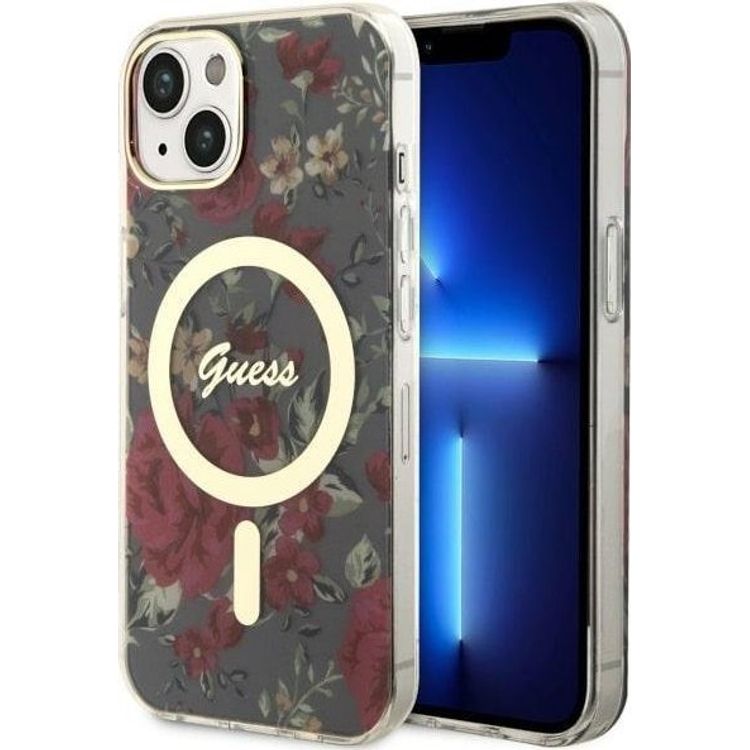 Tootefoto - Guess Guess Flower MagSafe iPhone 14 mbris (roheline)