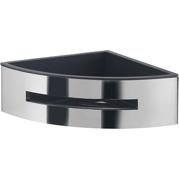 Tootefoto - POSEIDON SHOWER CADDY CORNER CHROME/BLK