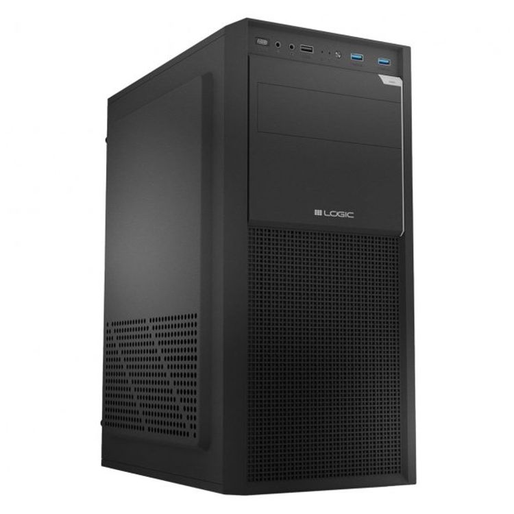 Tootefoto - Loogikakontseptsioon LOGIC J23 PRO ATX/mATX Midi USB-C / USB 3.0 Must mbris ilma toiteallikata