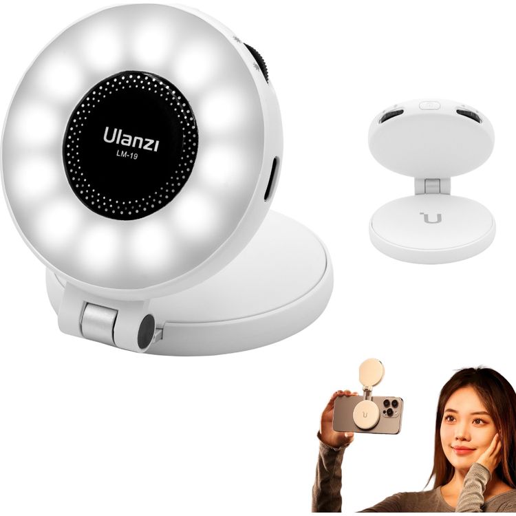 Tootefoto - Ulanzi Ulanzi LM19 stuudiolamp Magsafe WB LED-lamp (2500 K - 8500 K), valge