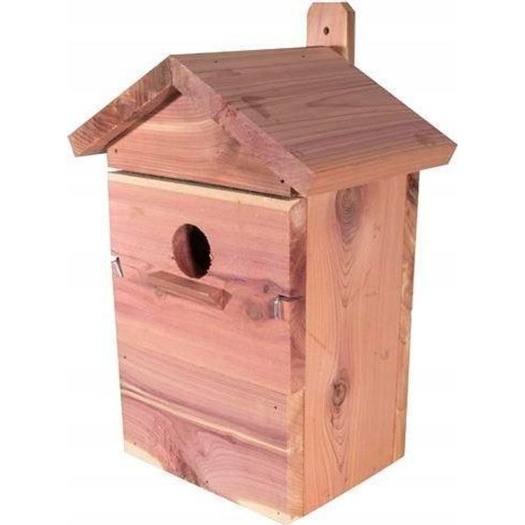 Tootefoto - Garden&Fun L g wka dla ptak w, z drewna cedrowego, 2szt wymiennych front w w zestawie, 21x15,5x32cm