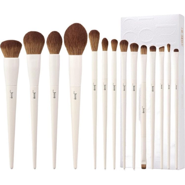 Tootefoto - JESSUP Luxury Light Gray Comprehensive Brush zestaw p dzli do makija u oczu i twarzy T329 14szt.