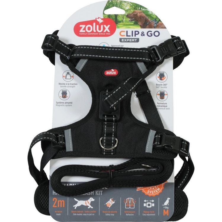 Tootefoto - Zolux traksid komplekt + rihm koerte klipi jaoks ja mine mustaks