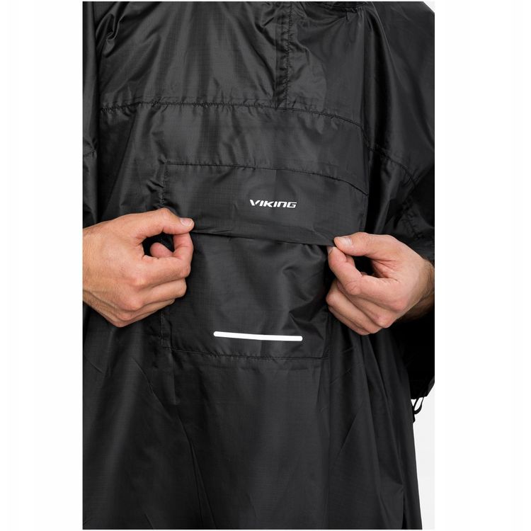 Tootefoto - Poncho przeciwdeszczowe dla doros ych VIKING Vesper Backpack czarne UNI