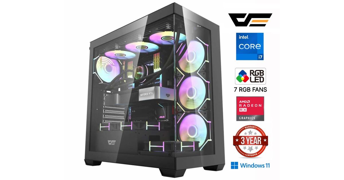 Core i7-13700F 16GB 256GB NVME SSD 1TB HDD RX 5700 XT Windows 11 ...