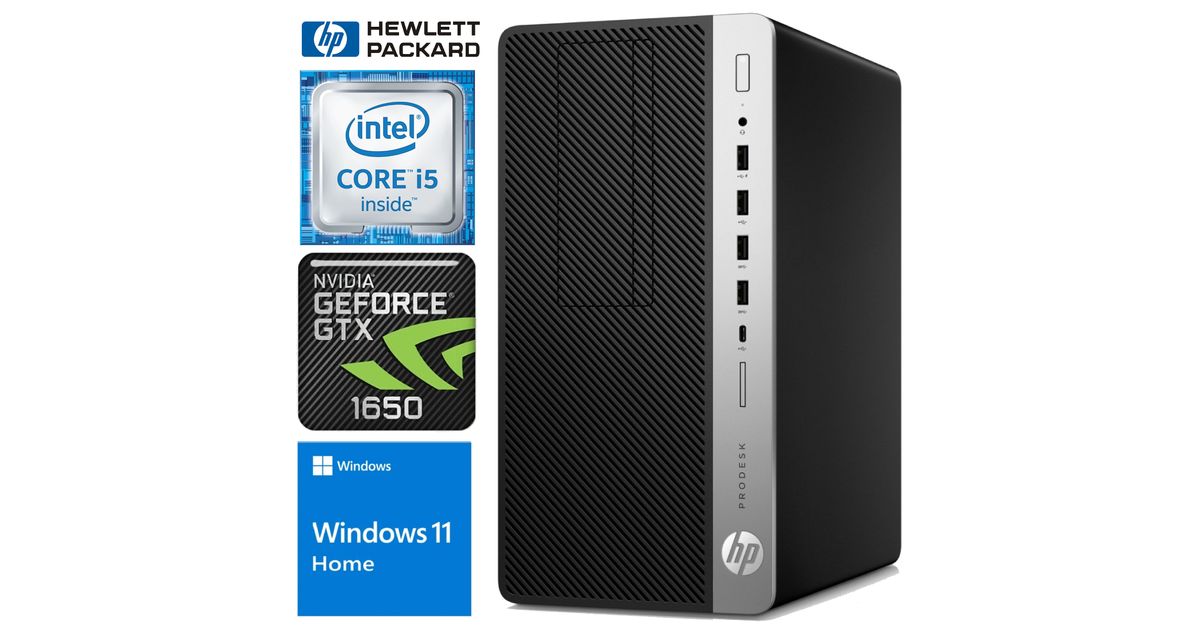 HP 600 G4 MT i5-8500 8GB 512SSD M.2 NVME+1TB GTX1650 4GB WIN11Home - B ...