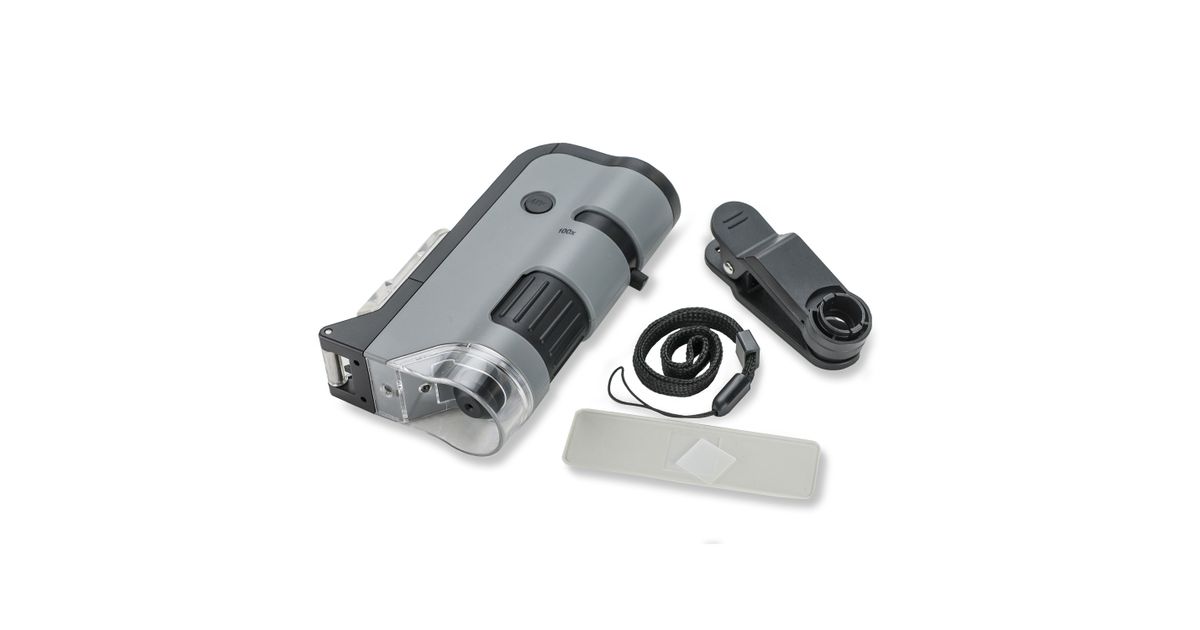 Carson MP-250 MicroFlip 100x-250x LED and UV Lighted Pocket Microscope