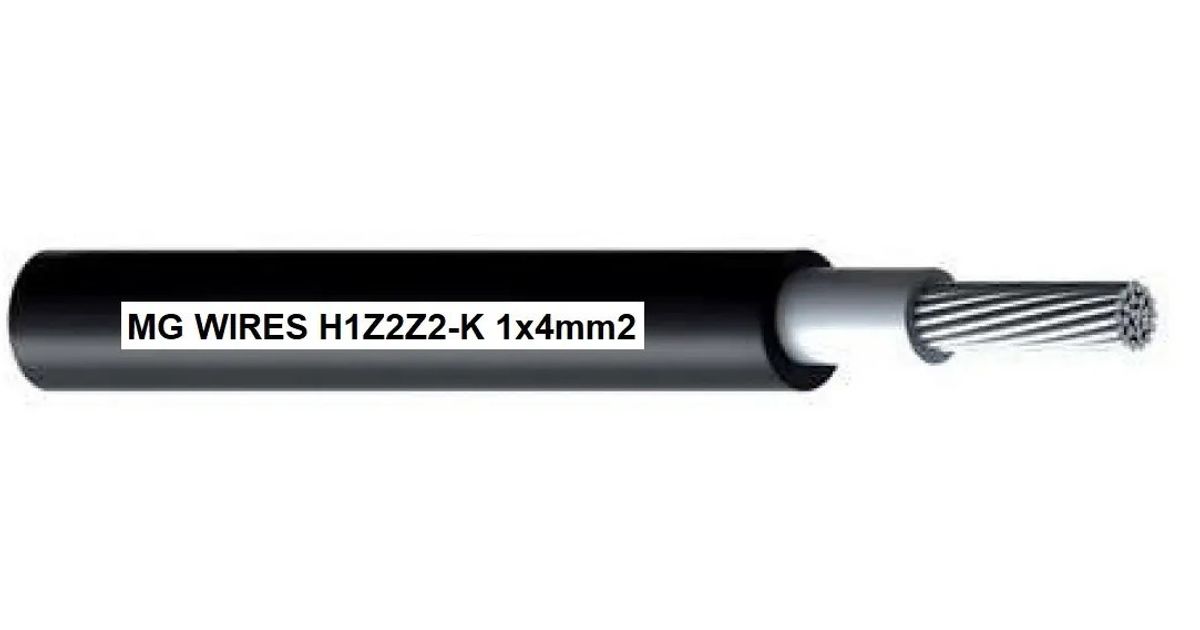 Photovoltaic cable // MG Wires // 1x4mm2, 0.6/1kV black H1Z2Z2-K-4mm2 ...