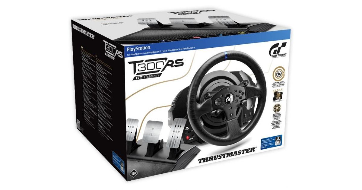 Thrustmaster T300 RS GT Black Steering wheel + Pedals Analogue ...