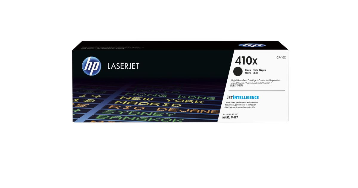 HP 410X High-Yield Toner Cartridge Set (4-Pack) – Black, Cyan, Magenta, Yellow – CF410X Series