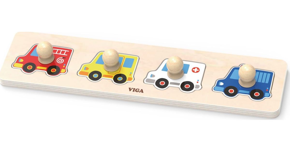 Viga Viga 44535 The first puzzle with handles cars Puzzles Board