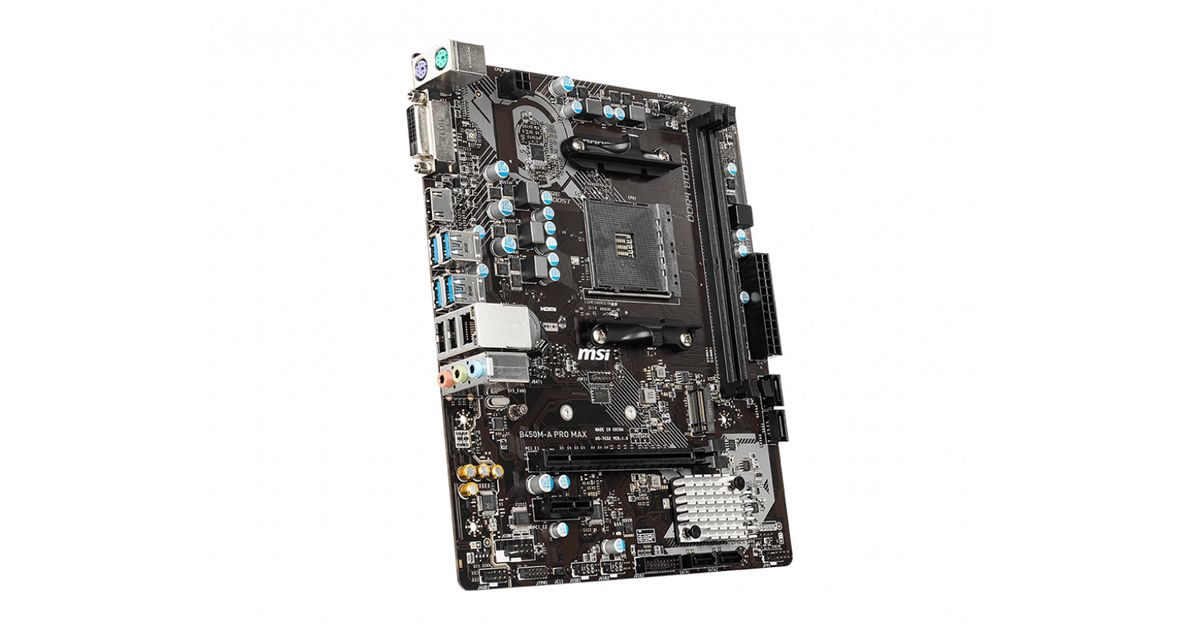 MSI B450MA PRO MAX motherboard AMD B450 Socket AM4 micro ATX