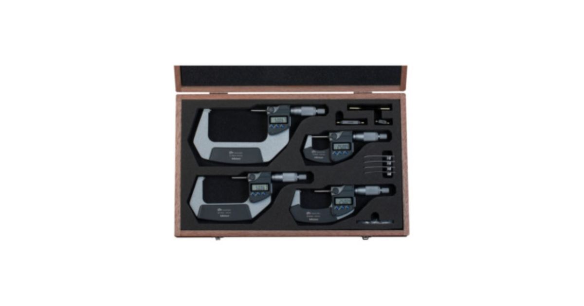 MITUTOYO MITUTOYO digital micrometer set 4 pieces IP65 0100 mm