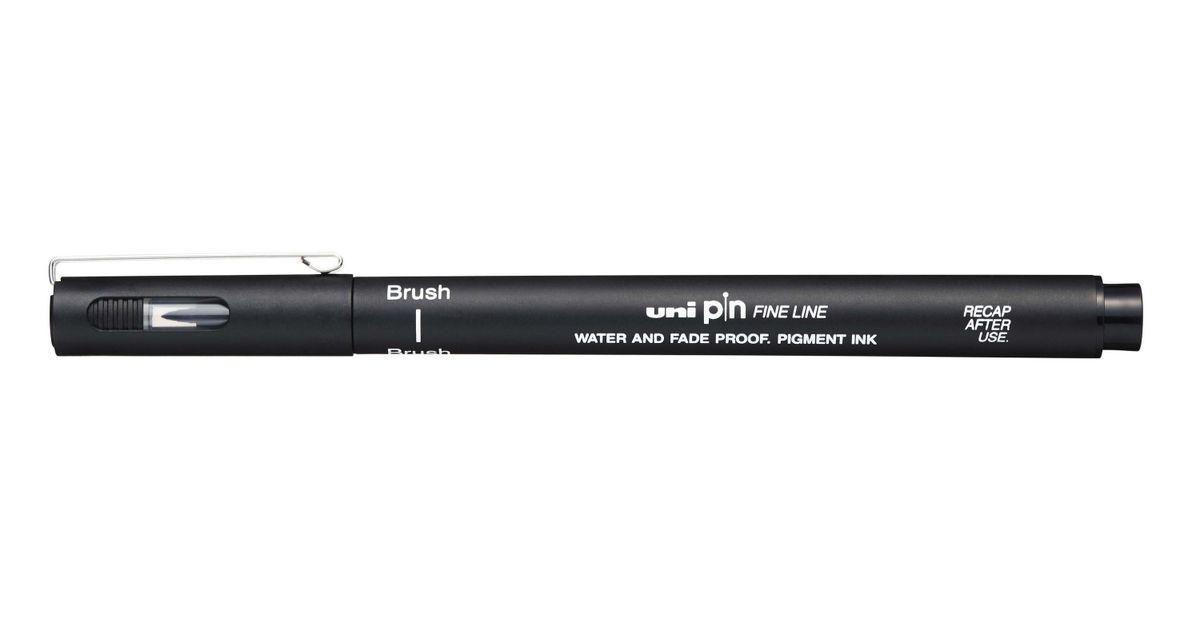 Uniball Pin Br Extra Fine Line - Pinselspitze Stift In Schwarz