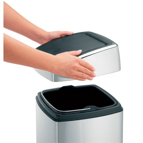 Brabantia 384929 trash can 25 L Plastic Stainless steel Waste bins open for touch Trash cans