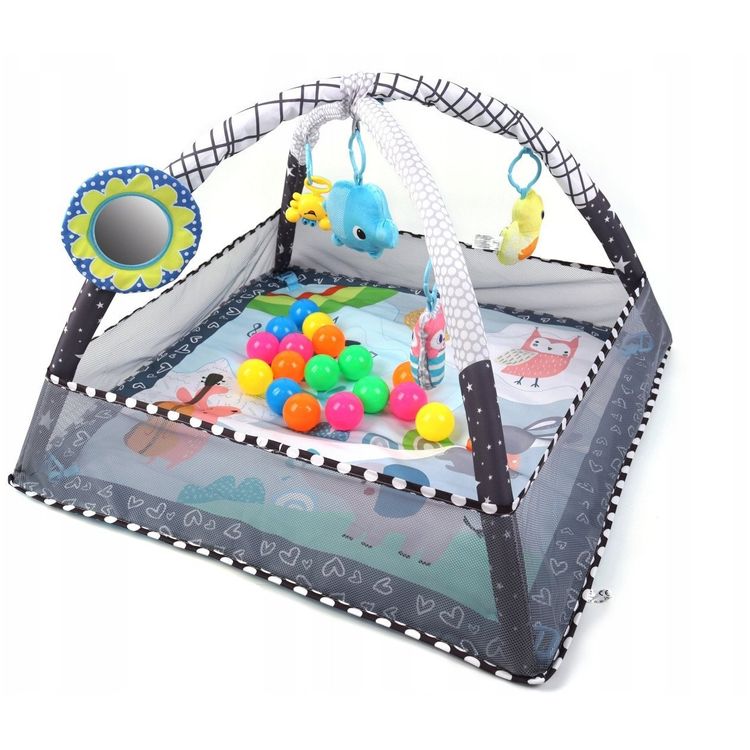 Tootefoto - Tininin JL652-1a Haridusmatti 2in1 Playpen pallidega