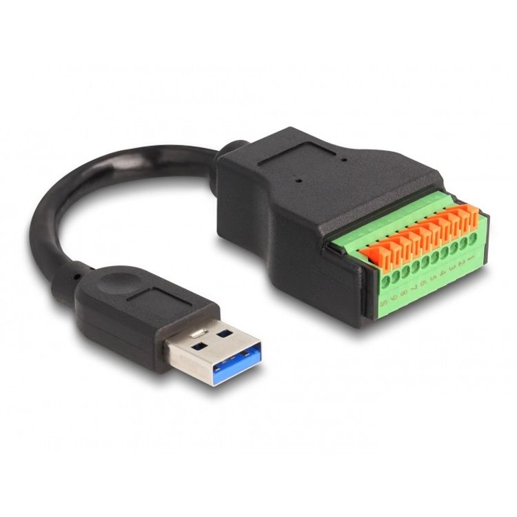 Tootefoto - DeLOCK 66240 USB-kaabel 0,15 m USB 3.2 Gen 1 (3.1 Gen 1) USB A Must, Roheline
