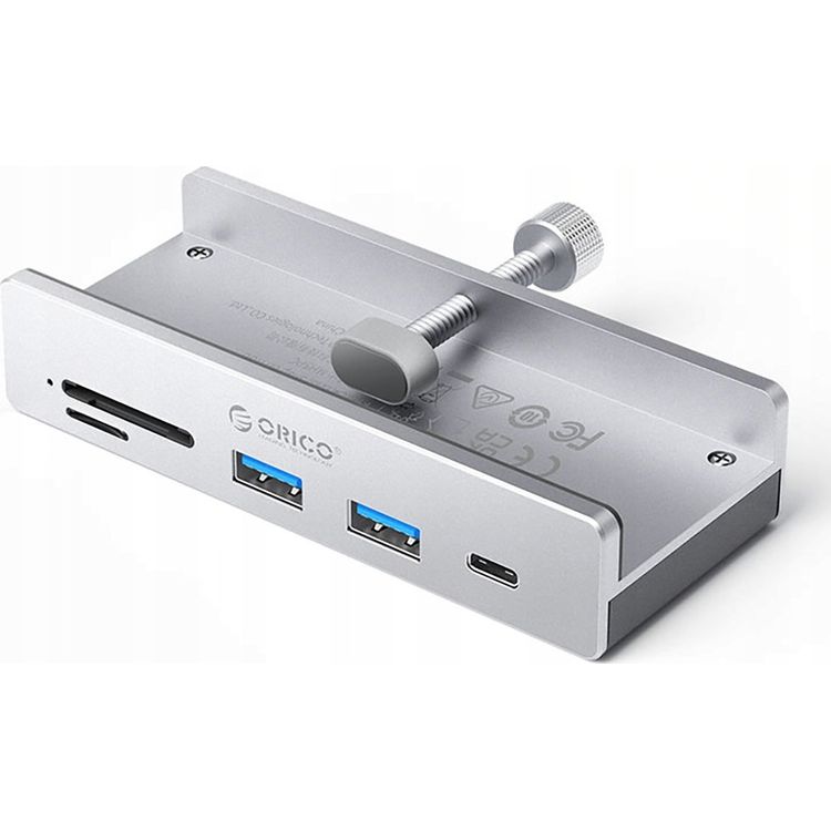 Tootefoto - Klambrisisendile paigaldatud jaotur: USB-C / v ljund: 2x USB-A 3.2 + 1x USB-C 3.2 + 1x SD&TF - h bedane