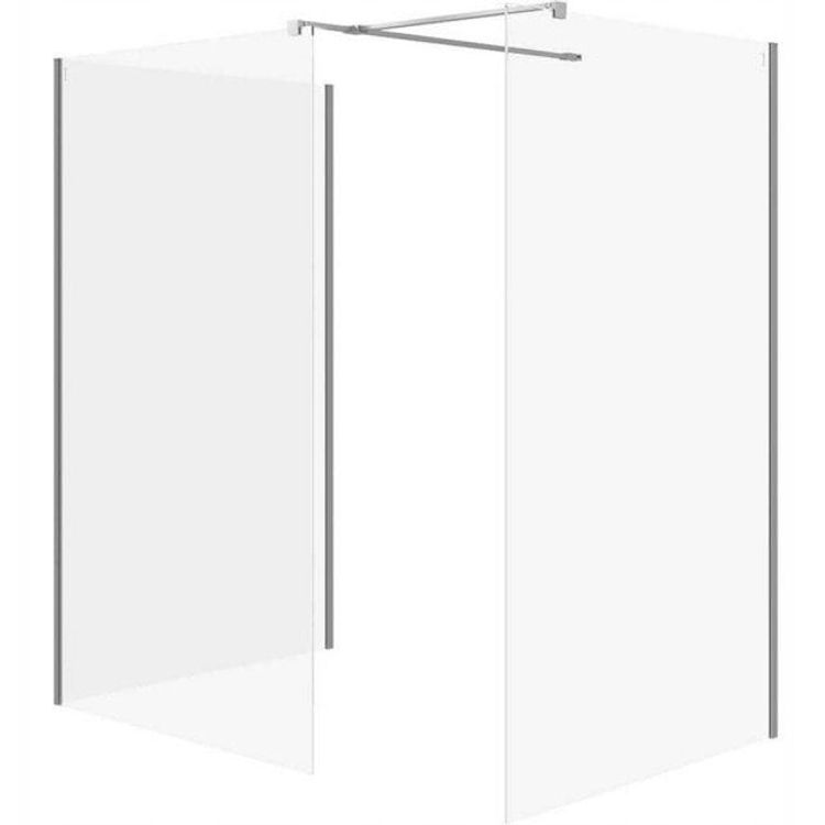 Tootefoto - Cersanit (kabiny walk-in) SET B810: Kabina walk-in MILLE chrom 90x90x90x200 (S601-197)