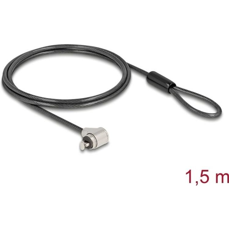 Tootefoto - Navilock Laptop Schloss mit Schl ssel f r Standard Kensington Slot - kurzer (20974)