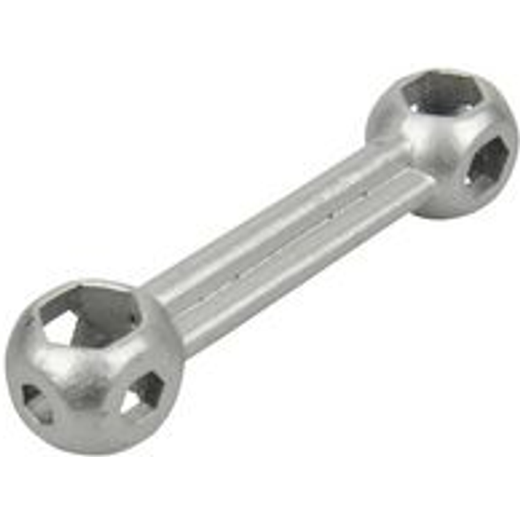 Tootefoto - FISCHER Fahrrad-Knochenschl ssel f r 10 verschiedene Schraubma e 6-15 mm - 1 St ck (85510)