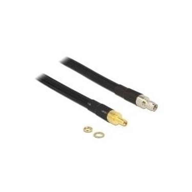 Tootefoto - DeLOCK 5m SMA/SMA koaksiaalkaabel CFD400, LLC400 Must