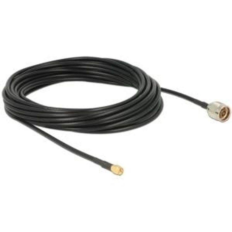 Tootefoto - DeLOCK 89466 koaksiaalkaabel RG-58 10 m N plug SMA plug Must