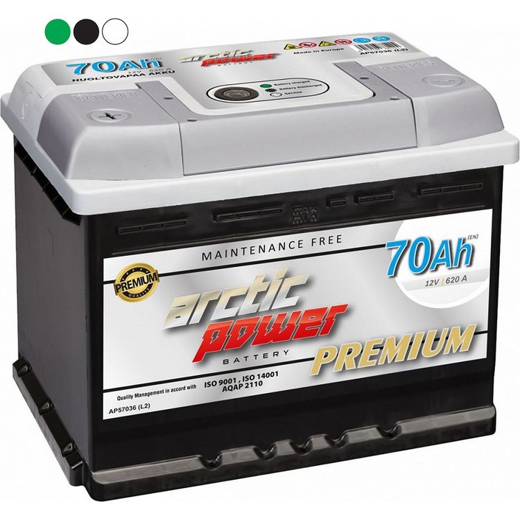 Tootefoto - Arctic Power Premium Aku Smf 70Ah 242X175X190 620A (En) +/- Magic Eye