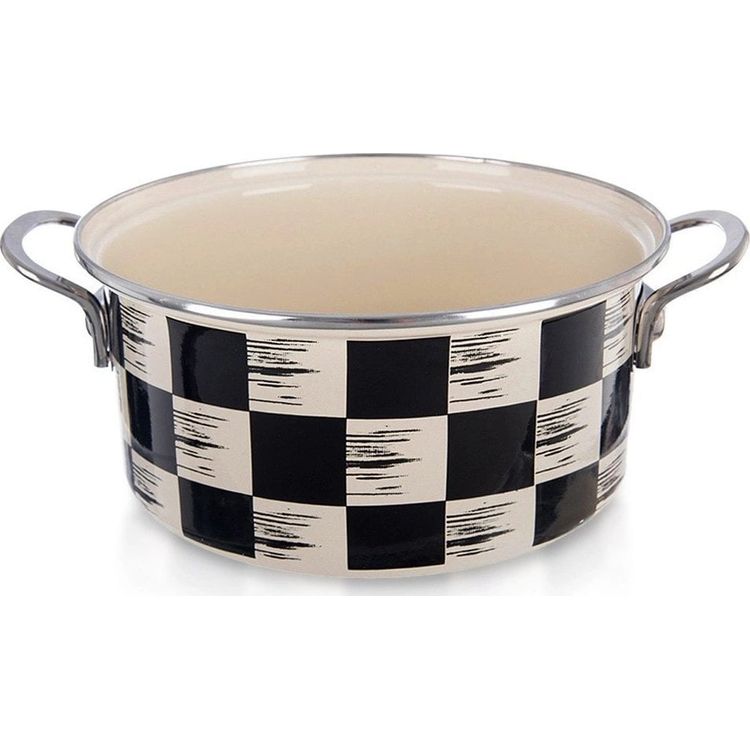 Tootefoto - Garnek emaliowany SZACHOWNICA 22 cm, 3 l