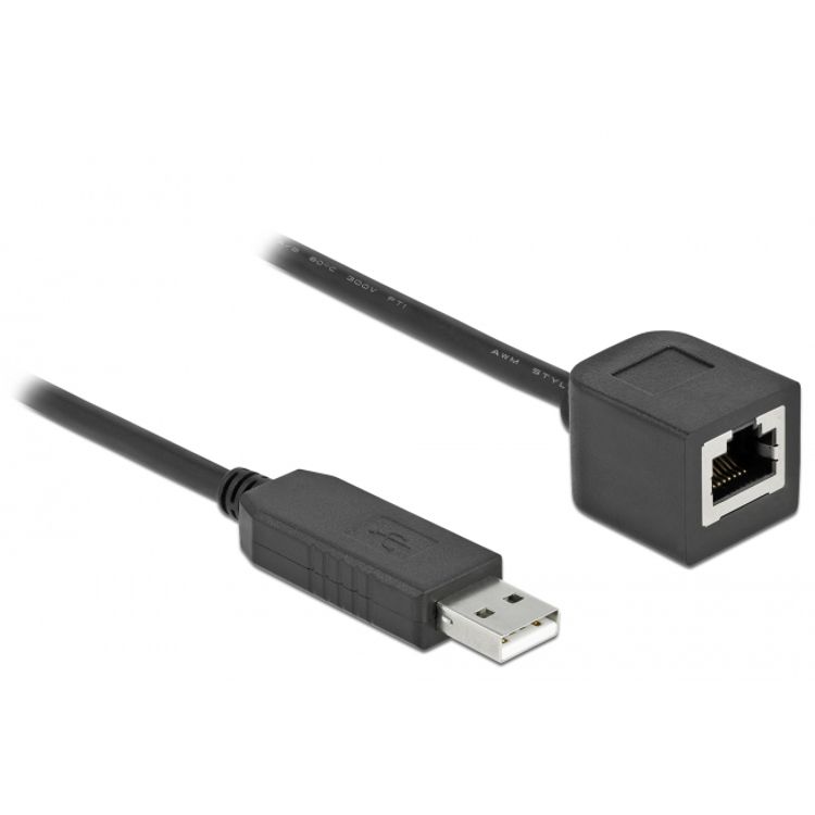 Tootefoto - DeLOCK 64162 j rjestikkaabel Must 0,25 m USB t p A