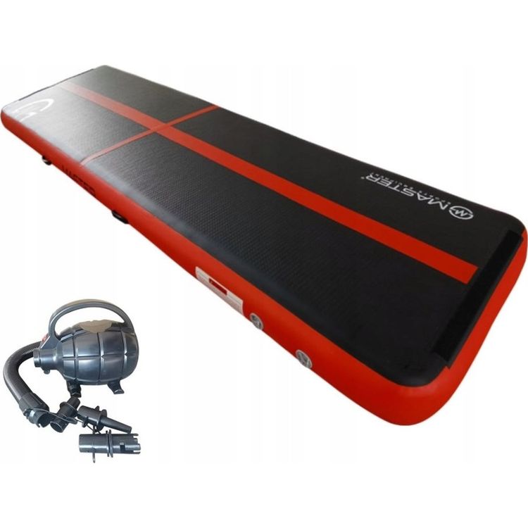 Tootefoto - Master AirTrack Dmuchana Mata Gimnastyczna MASTER 400 x 100 x 20 cm Black-Red