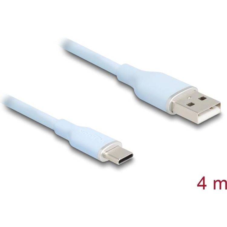 Tootefoto - Delock - USB-Kabel - USB (M) zu 24 pin USB-C (M) - USB 2,0 - 3 A - 4,0m - Blau (81224)