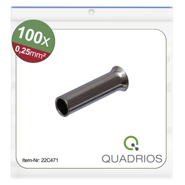 Tootefoto - Quadrios 22C471 Ferrule 0.25 Mm Not Insulated 100 Pc(S)