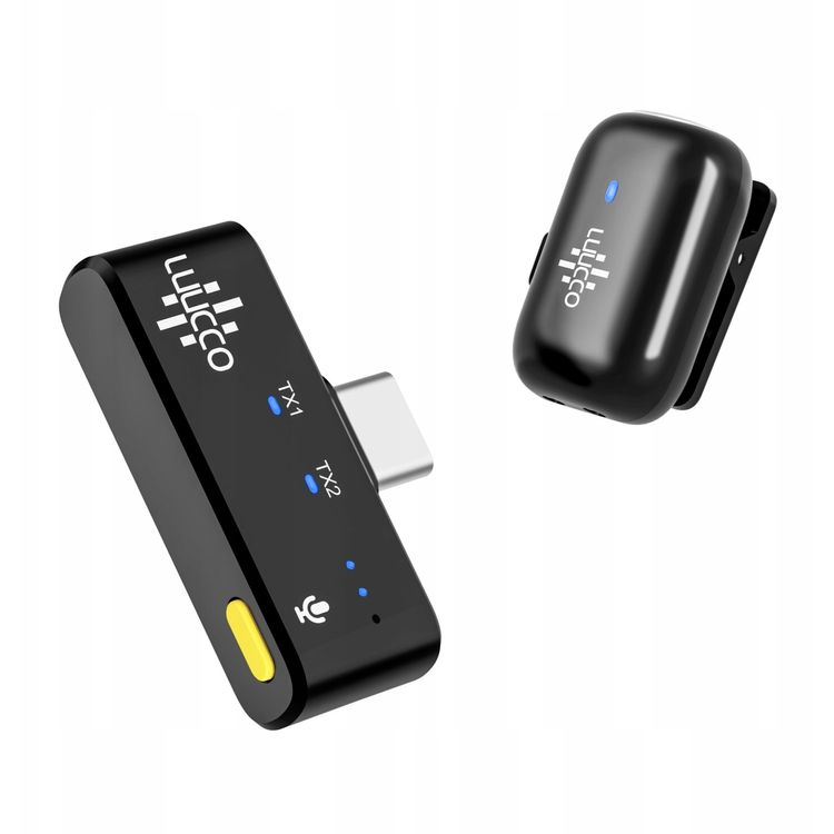 Tootefoto - Mini Wireless HD Lavalier mikrofon 100m telefonile USB Type-c Usb-c / minipods K1 / must