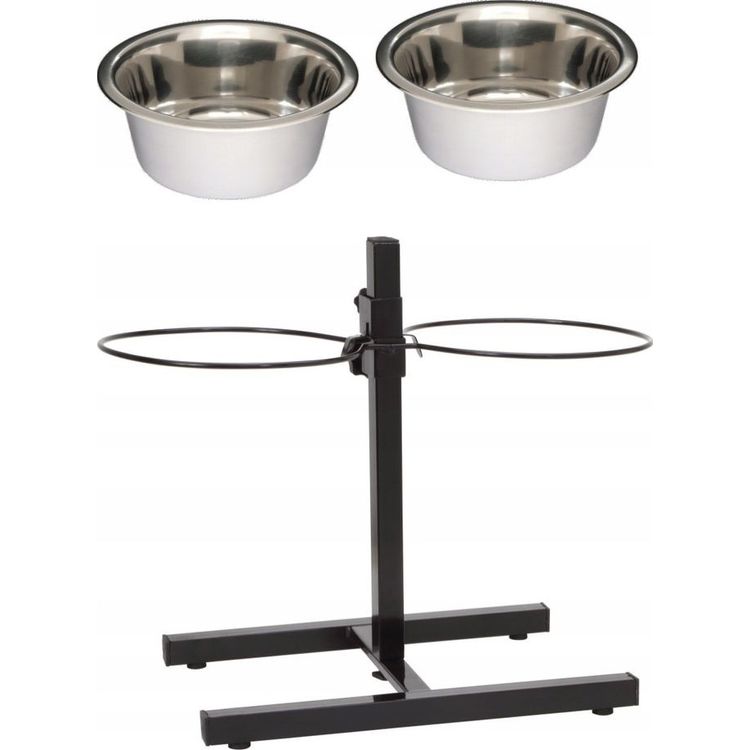 Tootefoto - Barry King Stojak regulowany z miskami 1.8L 2 szt.