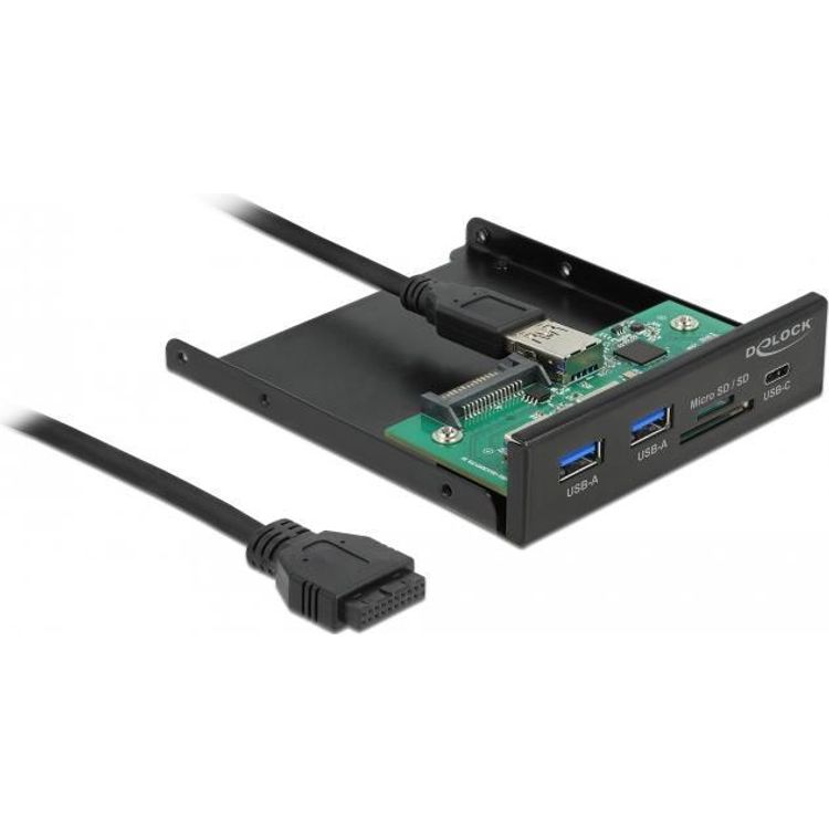 Tootefoto - DeLOCK 64058 arvutikorpuse detail Esipaneel