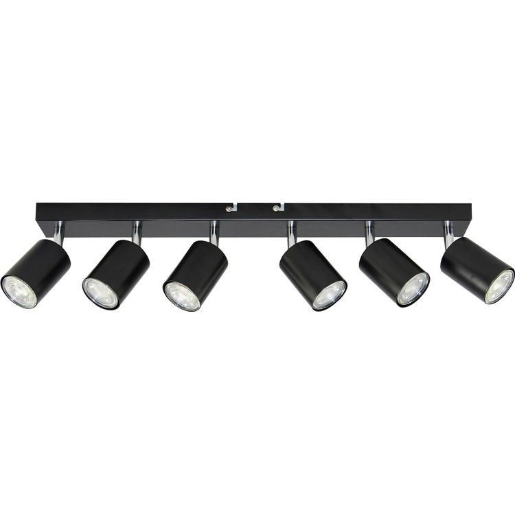 Tootefoto - Orno DOA laelamp, seina-lae kinnitus, max. v imsus. 6x50W, GU10, IP20, must