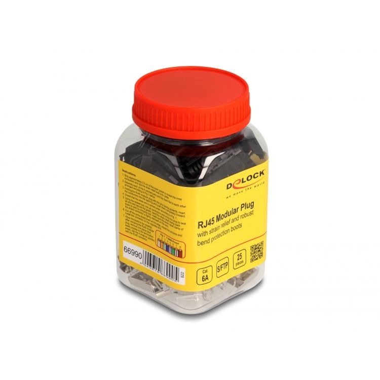 Tootefoto - DeLOCK 66990 juhtmepistmik RJ45 Must, H be