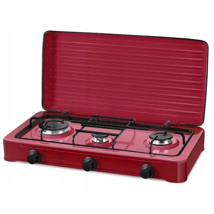 Tootefoto - Stella 3 p letiga gaasipliit Stella STKGR-03 punane
