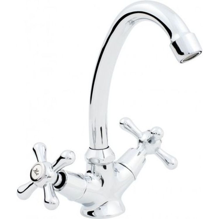Tootefoto - Washbasin mixer Hydroland Retro standing chrome (5900238565188)