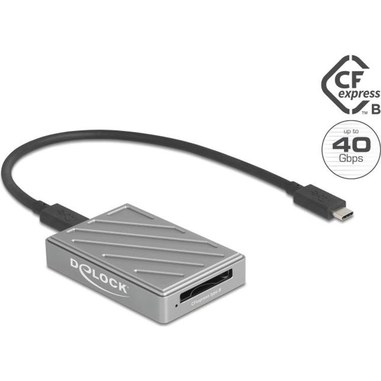 Tootefoto - Delock 40 Gbps USB Type-C Card Reader f r CFexpress Typ B Speicherkarten (91021)