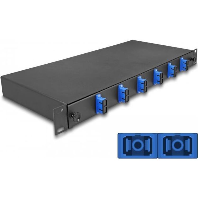 Tootefoto - Delock 19? LWL Splei box 6 x SC Duplex OS2 1HE splei fertig komplett best ckt (67000)